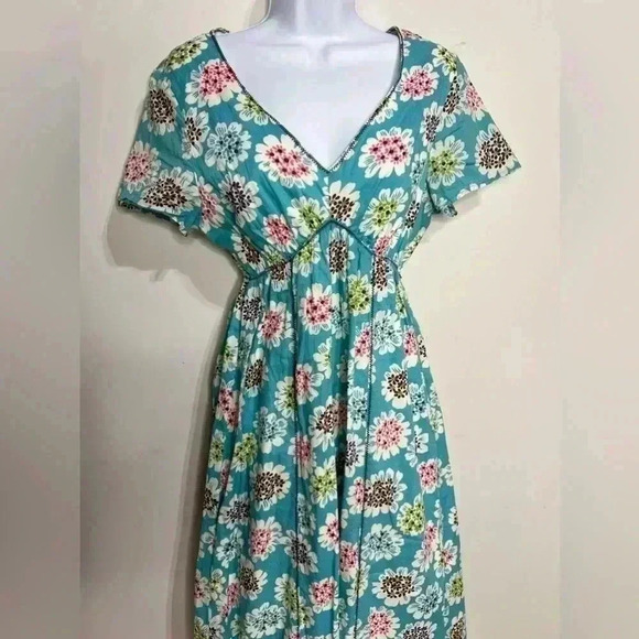 Boden Floral Fit And Flare Dress Size 8L - Picture 3 of 6
